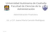 Universidad Autónoma de Coahuila Facultad de Ciencias de la Administración