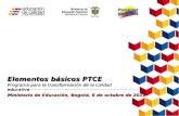 Elementos básicos PTCE Programa para la transformación de la calidad educativa