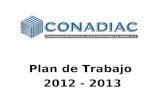 Plan de Trabajo  2012 - 2013