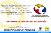 Segundo Encuentro Nacional de Presupuestos Participativos Yumbo, Valle del Cauca