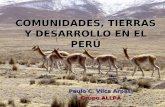 COMUNIDADES, TIERRAS Y DESARROLLO EN EL PERÚ
