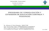 PROGRAMA DE CONSOLIDACIÓN Y EXTENSIÓN DE EDUCACIÓN CONTINUA Y POSGRADO