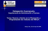Tema: Nuevos criterios en la Planeación y Programación de módulos del MEVyT.