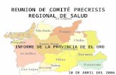 REUNION DE COMITÉ PRECRISIS REGIONAL DE SALUD