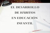 EL DESARROLLO  DE HÁBITOS  EN EDUCACIÓN  INFANTIL