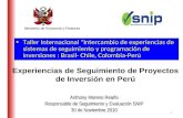 Experiencias de Seguimiento de Proyectos de Inversión en Perú
