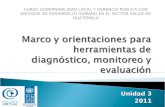 Marco y orientaciones para herramientas de diagnóstico, monitoreo y evaluación