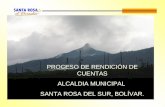 PROCESO DE RENDICIÓN DE CUENTAS ALCALDIA MUNICIPAL  SANTA ROSA DEL SUR, BOLÍVAR.