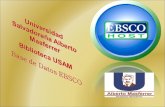 Universidad Salvadoreña Alberto Masferrer Biblioteca USAM  Base de Datos EBSCO