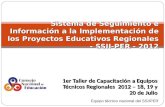 1er Taller de Capacitación a Equipos Técnicos Regionales  2012 – 18, 19 y 20 de Julio
