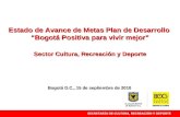 Estado de Avance de Metas Plan de Desarrollo  “Bogotá Positiva para vivir mejor”