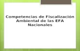 Competencias de Fiscalización Ambiental de las EFA Nacionales