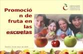Promoción de fruta en las escuelas