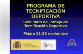 PROGRAMA DE TECNIFICACIÓN DEPORTIVA
