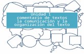 Unidad 1  comentario de textos la comunicación y la organización del texto
