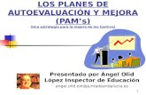 LOS PLANES DE AUTOEVALUACIÓN Y MEJORA (PAM’s) (Una estrategia para la mejora de los Centros)