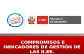 COMPROMISOS E INDICADORES DE GESTIÓN DE LAS II.EE.