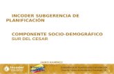 INCODER SUBGERENCIA DE PLANIFICACIÓN COMPONENTE SOCIO-demográfico  SUR DEL CESAR JAIRO RAMÍREZ