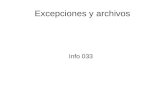 Excepciones y archivos