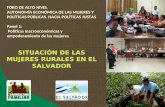 SITUACIÓN DE LAS MUJERES RURALES EN EL SALVADOR