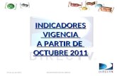 INDICADORES  VIGENCIA  A PARTIR DE  OCTUBRE 2011