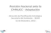 Posición Nacional ante la CMNUCC - Adaptación