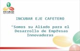 INCUBAR EJE CAFETERO “Somos su Aliado para el  Desarrollo de Empresas Innovadoras”