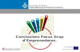 Conclusions Focus Grup d’Emprenedores.