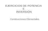 EJERCICIOS DE POTENCIA  E  INVERSIÓN