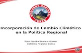 Incorporación de Cambio Climático  en la Política Regional