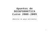 Apuntes de BOINFORMÁTICA Curso 2008-2009 (Material de apoyo multimedia)