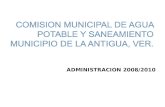 COMISION MUNICIPAL DE AGUA POTABLE Y SANEAMIENTO MUNICIPIO DE LA ANTIGUA, VER.