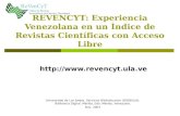REVENCYT: Experiencia Venezolana en un Índice de Revistas Científicas con Acceso Libre