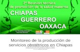 Monitoreo de la producción de servicios obstétricos en Chiapas