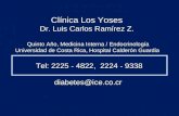 Clínica Los  Yoses Dr. Luis Carlos Ramírez Z.  Quinto Año, Medicina Interna / Endocrinología