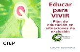 Educar para VIVIR Plan de educación en situaciones de exclusión social