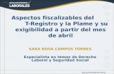 SARA ROSA CAMPOS TORRES Especialista en temas de Derecho Laboral y Seguridad Social