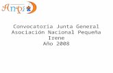 Convocatoria Junta General Asociación Nacional Pequeña Irene Año 2008