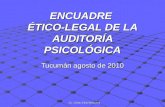 ENCUADRE  ÉTICO-LEGAL DE LA AUDITORÍA PSICOLÓGICA