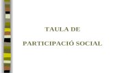 TAULA DE PARTICIPACIÓ SOCIAL