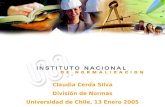 Claudia Cerda Silva División de Normas Universidad de Chile, 13 Enero 2005