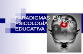 PARADIGMAS  EN PSICOLOGÍA EDUCATIVA