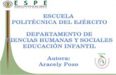 ESCUELA  POLITÉCNICA DEL EJÉRCITO DEPARTAMENTO DE  CIENCIAS HUMANAS Y SOCIALES  EDUCACIÓN INFANTIL