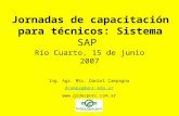 Jornadas de capacitación para técnicos: Sistema  SAP