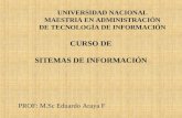 UNIVERSIDAD NACIONAL MAESTRIA EN ADMINISTRACIÓN DE TECNOLOGÍA DE INFORMACIÓN