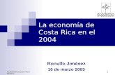 La economía de Costa Rica en el    2004