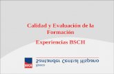 Calidad y Evaluación de la Formación Experiencias BSCH