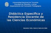 Didáctica Específica y Residencia Docente de las Ciencias Económicas