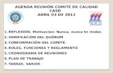 AGENDA REUNIÓN COMITÉ DE CALIDAD CASD ABRIL 03 DE 2013