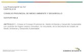 Ley Provincial Nº 11.717  CAPITULO III CONSEJO PROVINCIAL DE MEDIO AMBIENTE Y DESARROLLO